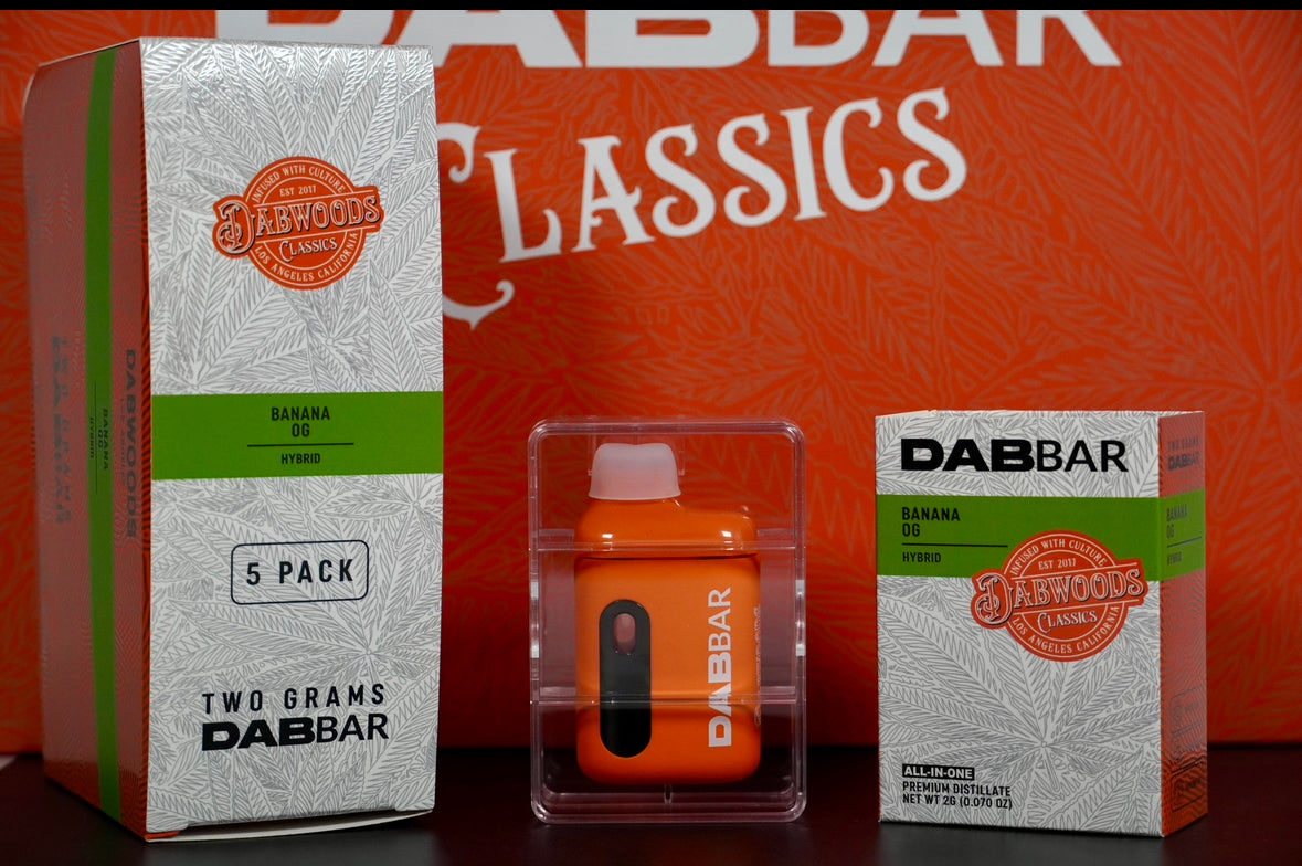 Dab Bars packaging with banana flavor