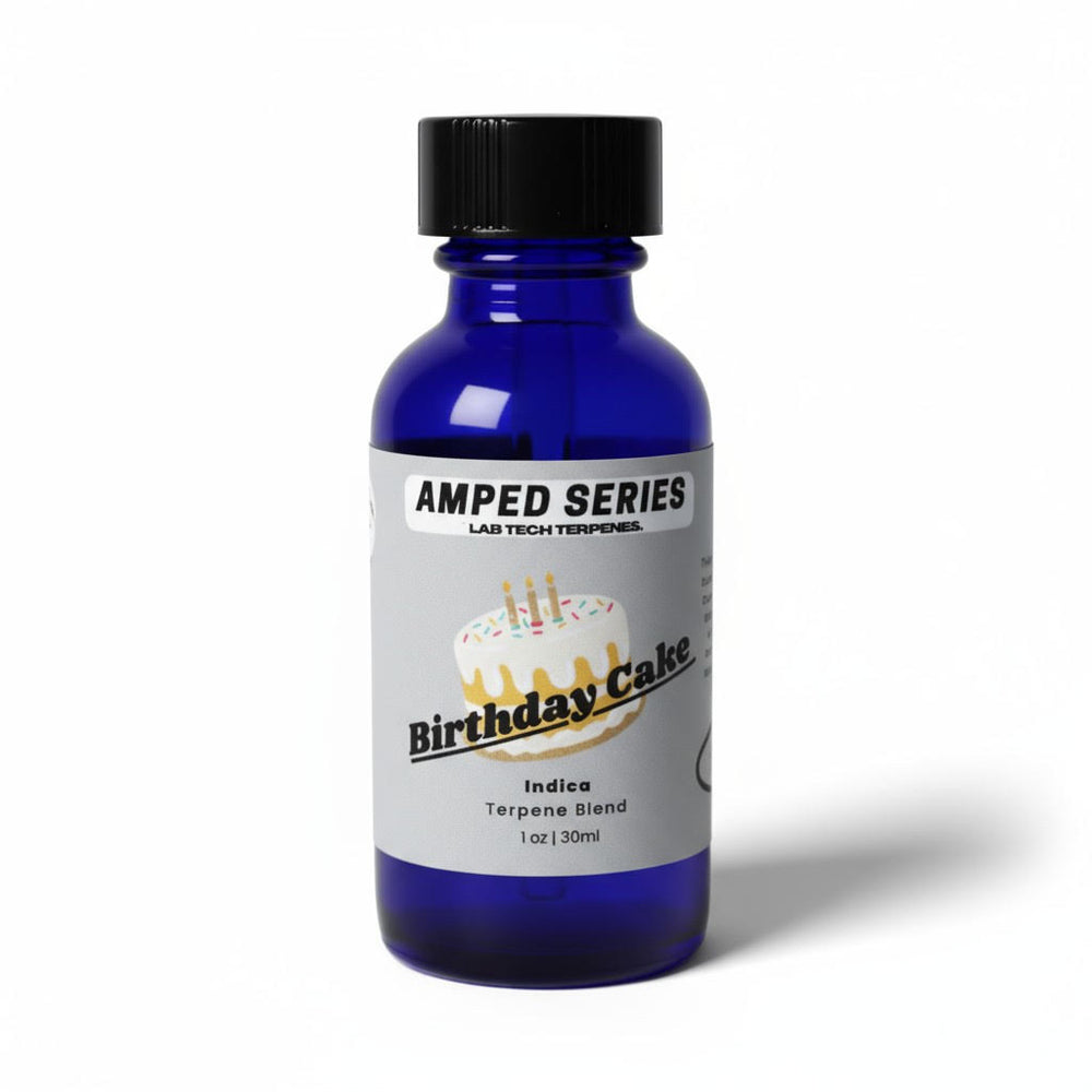 Birthday Cake terpene blend vape packaging