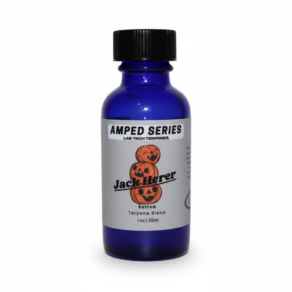 Jack Herer terpene blend in blue bottle
