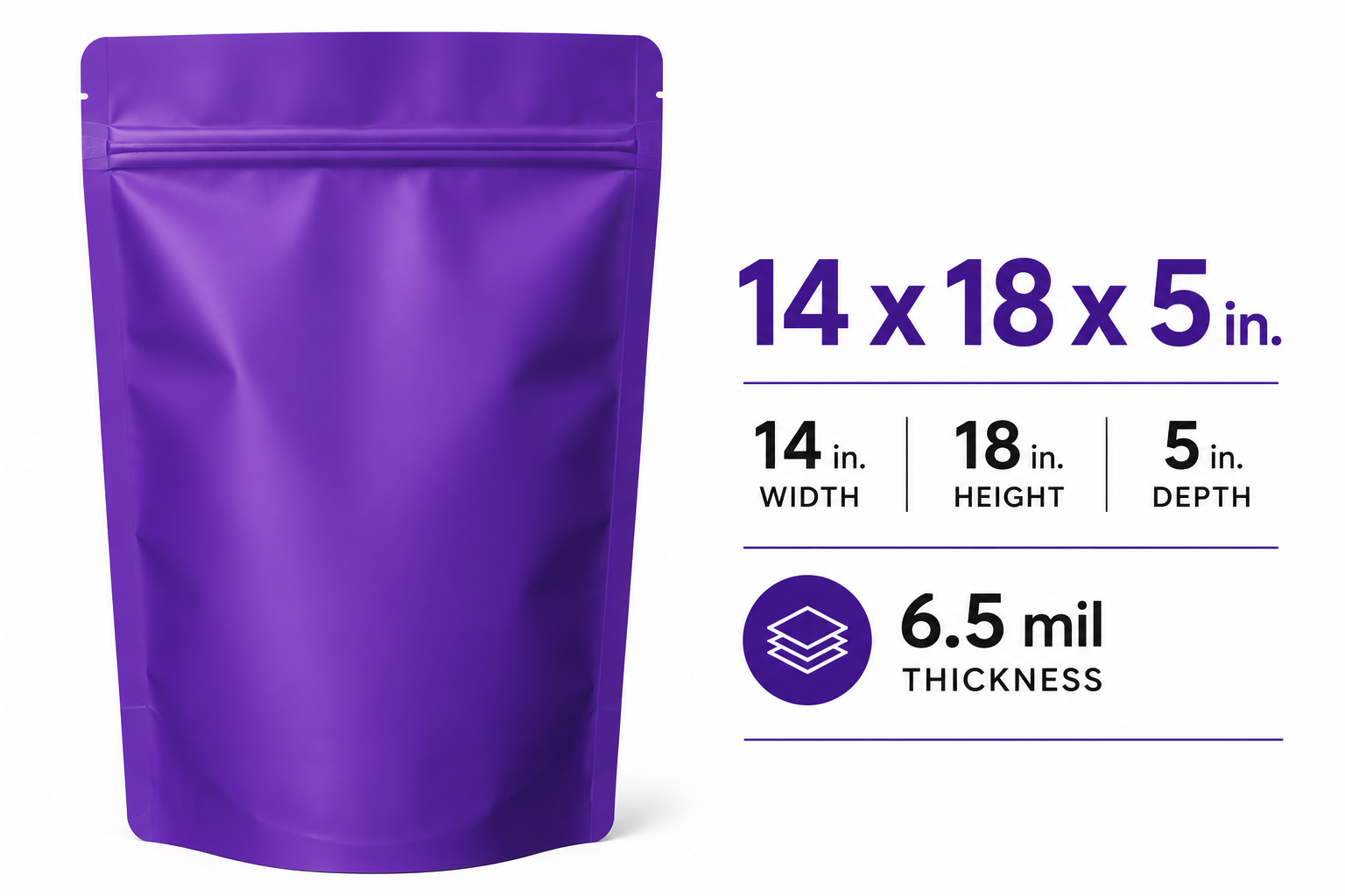 Size P Mylar Bags